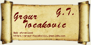 Grgur Točaković vizit kartica